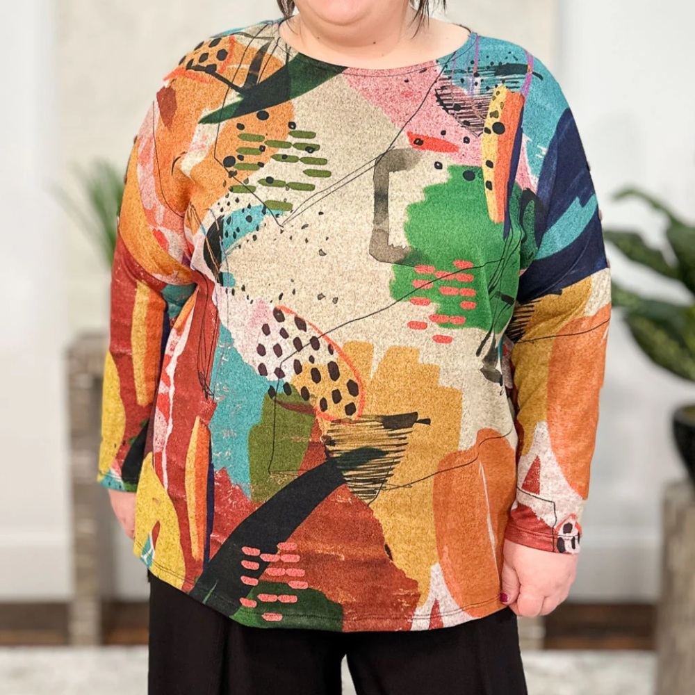 Multi Color Abstract Top - Picture 2 of 3